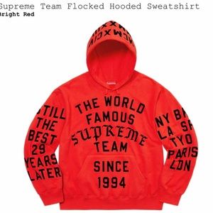 Supreme Team Flock Hoodie